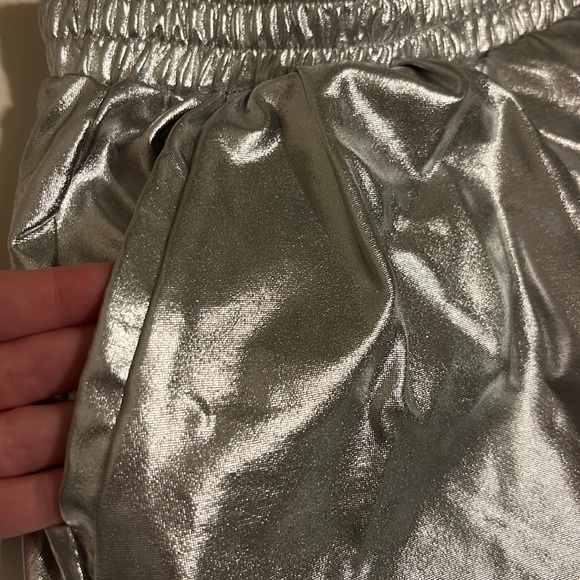 Silver Metallic Shorts - Picture 2 of 3